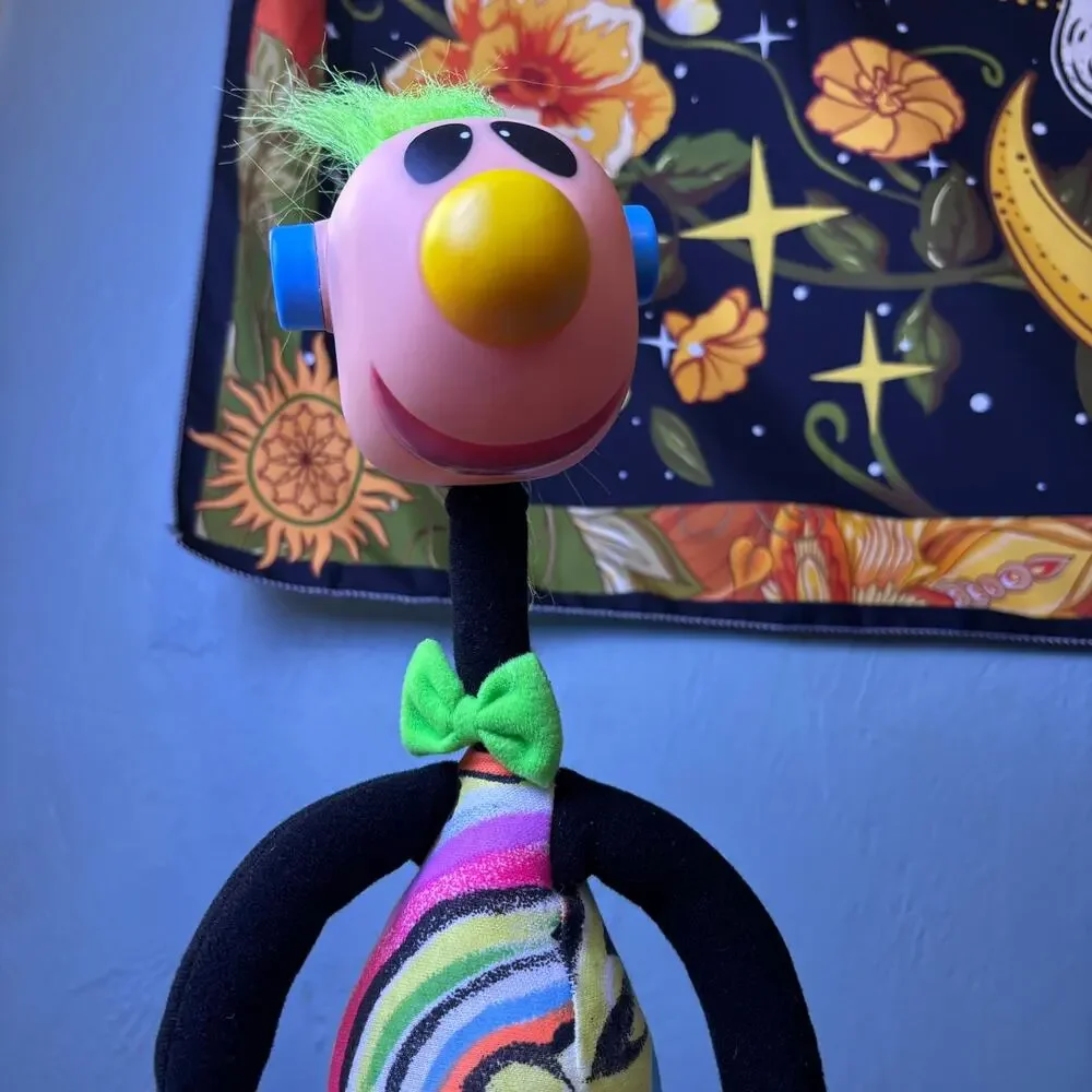 Vintage 1994 Ertl Jibba Jabber noise maker Toy Colorful 90s 15" Plush Silly Kids - Picture 3 of 16